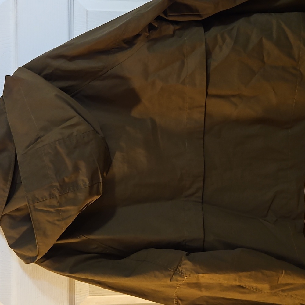 CALIA Women’s Crop Trench Jacket:  DARK KHAKI OLIVE: NEW WITH TAGS: SIZE XL - Picture 5 of 5